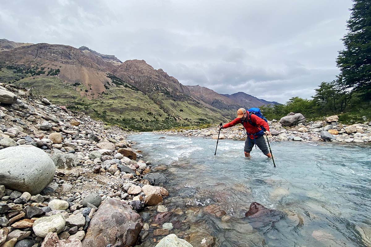 Patagonia Houdini Air windbreaker jacket (crossing river)